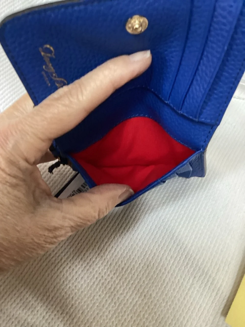 Dooney & Bourke Royal Blue Pebbled Leather Zip Card Holder NWT - Picture 11 of 12